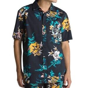 Vans Button-Up Shirt Men's Size M Floral Tropical Short Sleeve